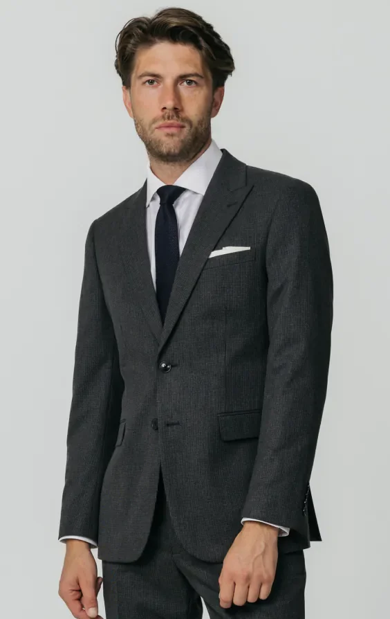 Charcoal Puppytooth Check Suit Jacket thumbnail 2