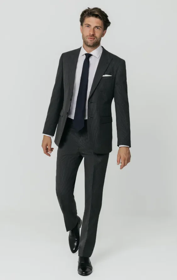 Charcoal Puppytooth Check Suit Jacket thumbnail 3