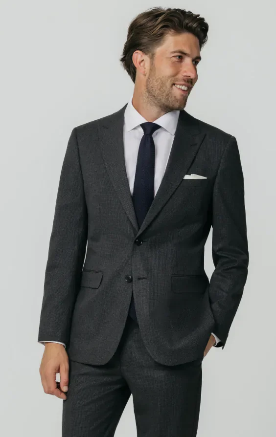 Charcoal Puppytooth Check Suit thumbnail 2