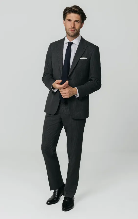 Charcoal Puppytooth Check Suit thumbnail 3