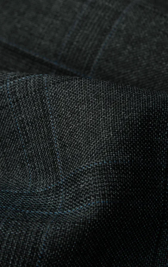 Charcoal Windowpane Check 3 Piece Suit thumbnail 10