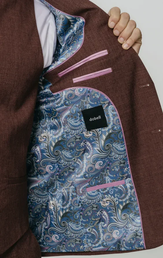 Dark Rosewood Weave 3 Piece Suit thumbnail 6