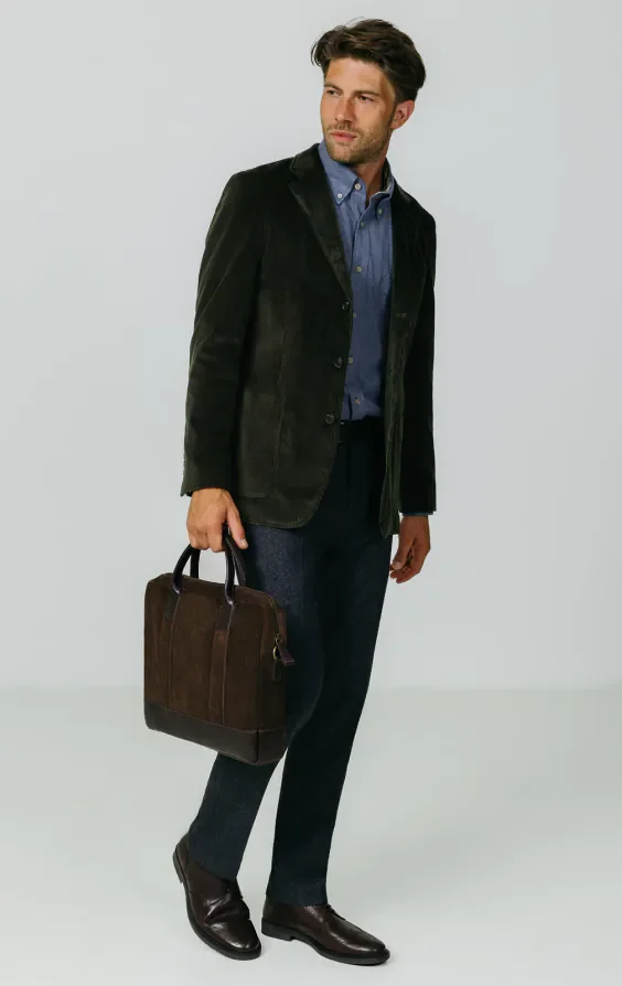 Green Corduroy Jacket with Patch Pockets thumbnail 3