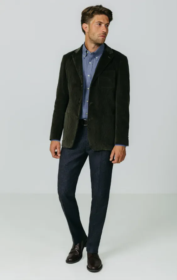 Green Corduroy Jacket with Patch Pockets thumbnail 4