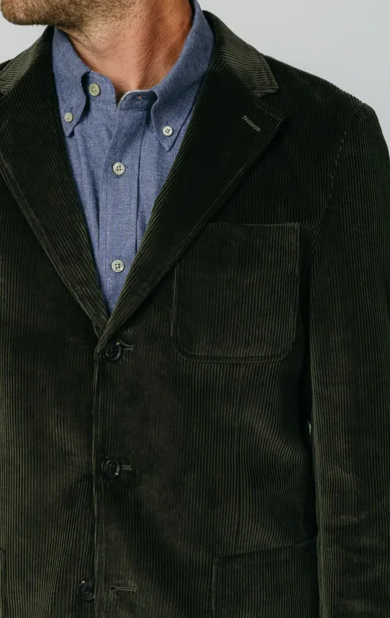 Green Corduroy Jacket with Patch Pockets thumbnail 6