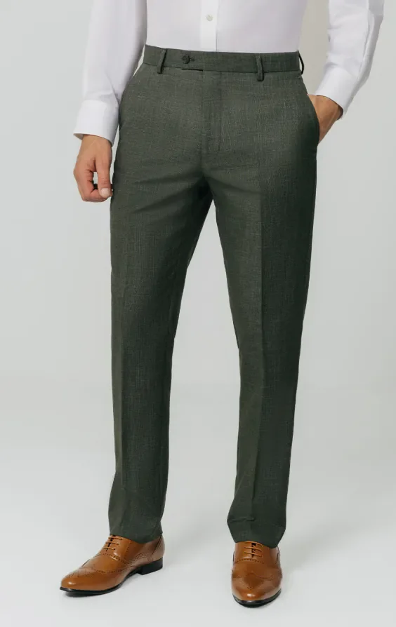 Green Weave Double Breasted 3 Piece Suit thumbnail 8