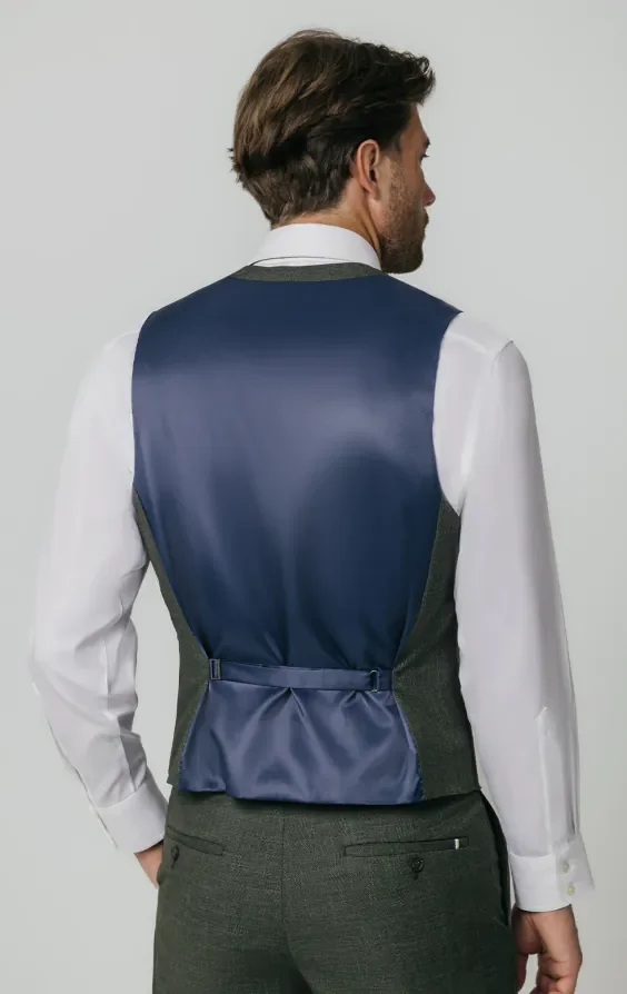 Green Weave Waistcoat thumbnail 4