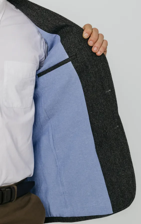 Grey Barleycorn Tweed Jacket thumbnail 6