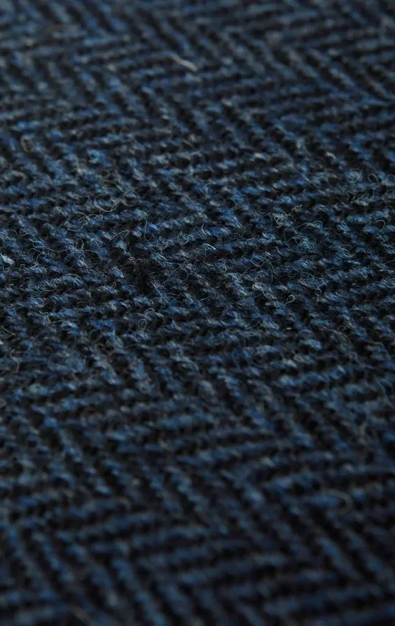 Harris Tweed Blue Herringbone Tweed Jacket thumbnail 7