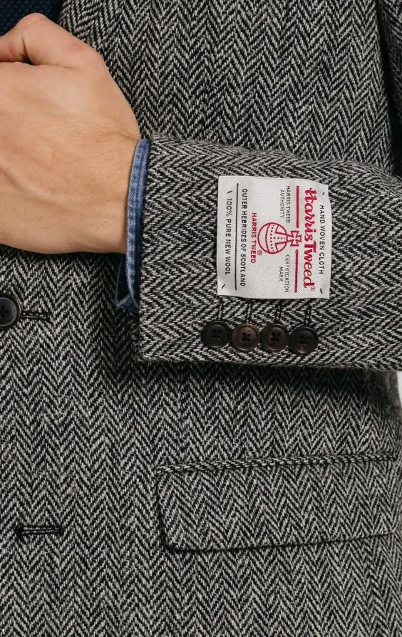 Harris Tweed Grey Herringbone Suit thumbnail 5