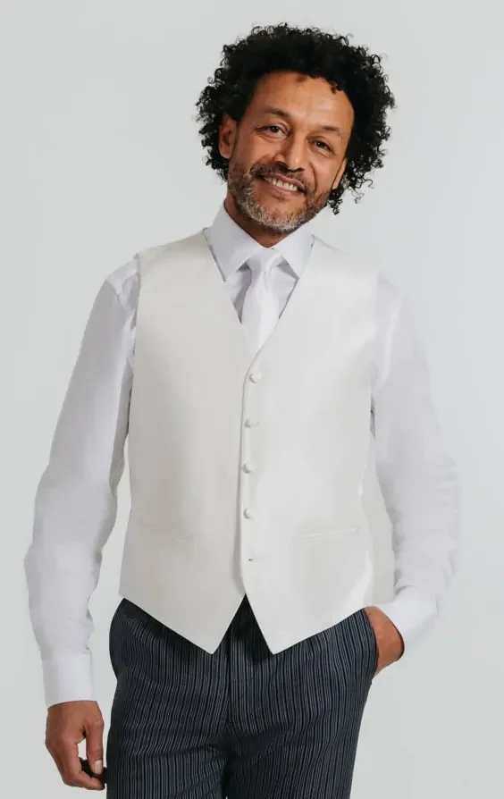Ivory Dupion Waistcoat thumbnail 2