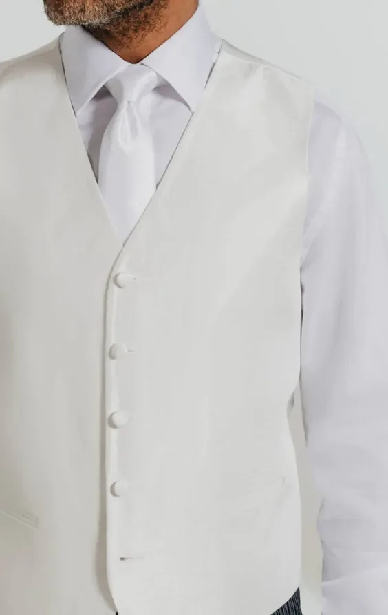 Ivory Dupion Waistcoat thumbnail 4