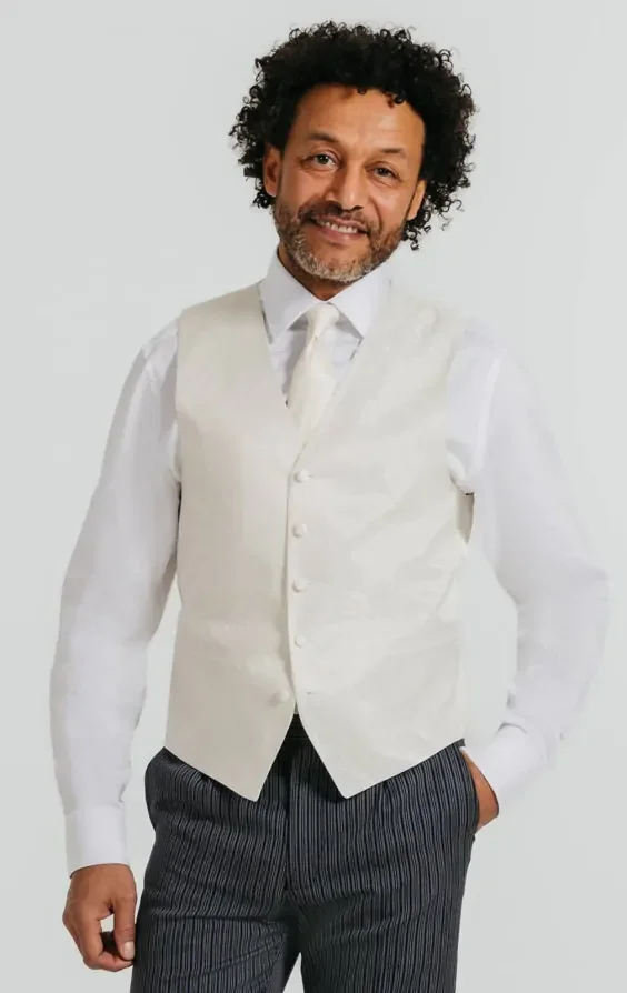 Ivory Paisley Waistcoat thumbnail 2