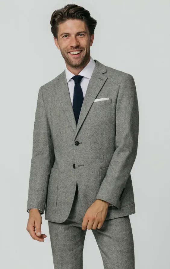 Light Grey Donegal Tweed Suit thumbnail 2