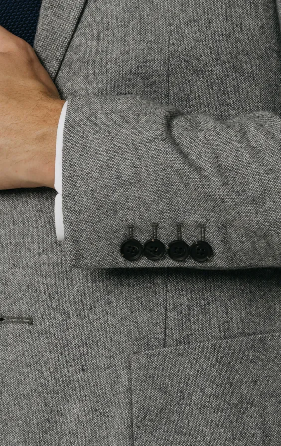 Light Grey Donegal Tweed Suit thumbnail 4