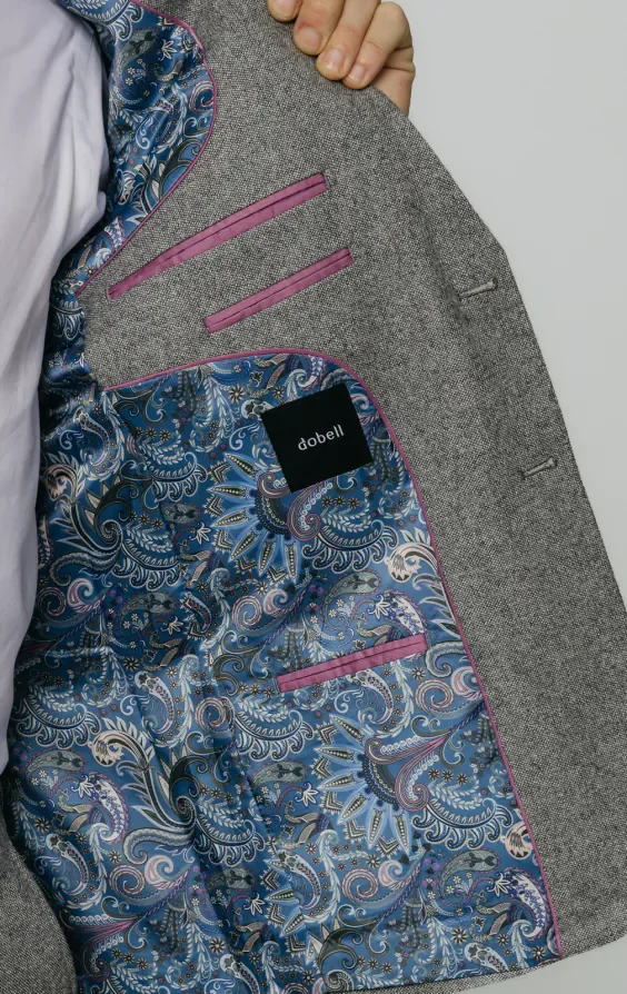 Light Grey Donegal Tweed Suit thumbnail 6