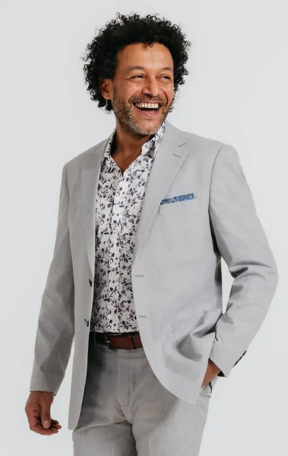 Light Grey Linen Suit thumbnail 2