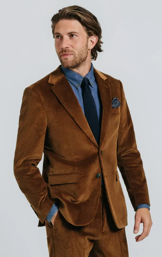 Mid Brown Corduroy Suit thumbnail 2