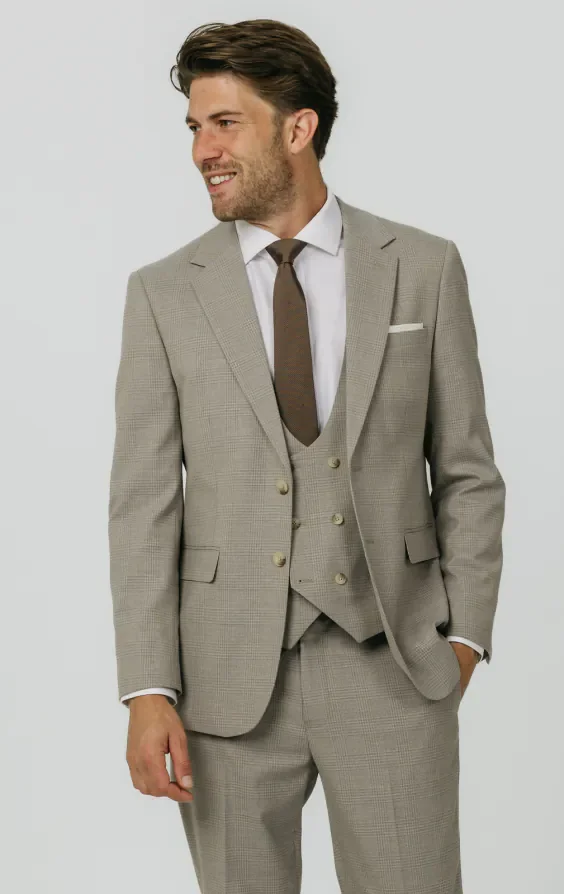 Natural Check 3 Piece Suit thumbnail 2