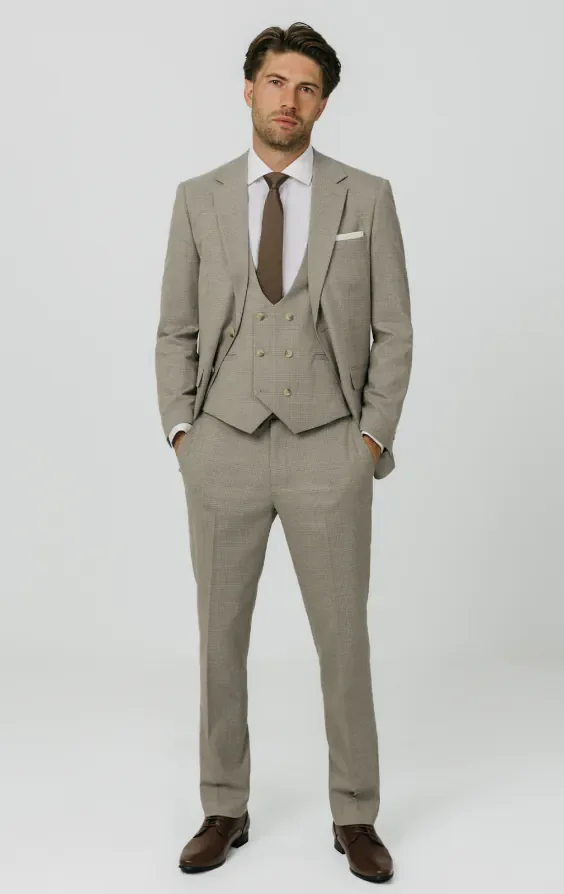 Natural Check 3 Piece Suit thumbnail 3