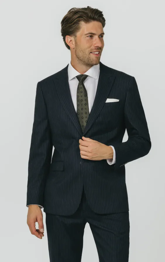 Navy Chalkstripe Suit thumbnail 2