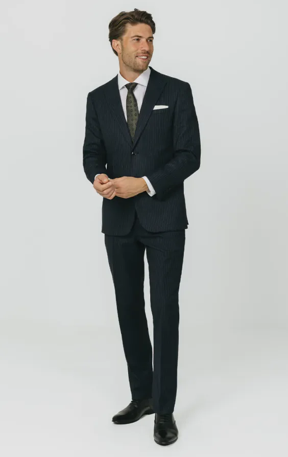 Navy Chalkstripe Suit thumbnail 3