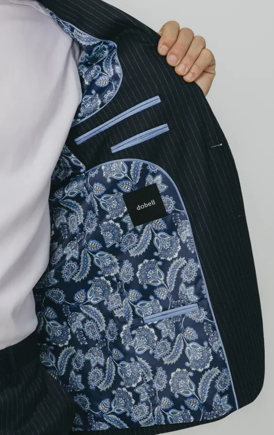 Navy Chalkstripe Suit thumbnail 6