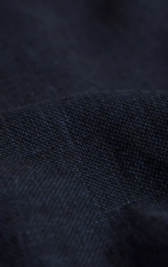 Navy Linen Waistcoat thumbnail 5