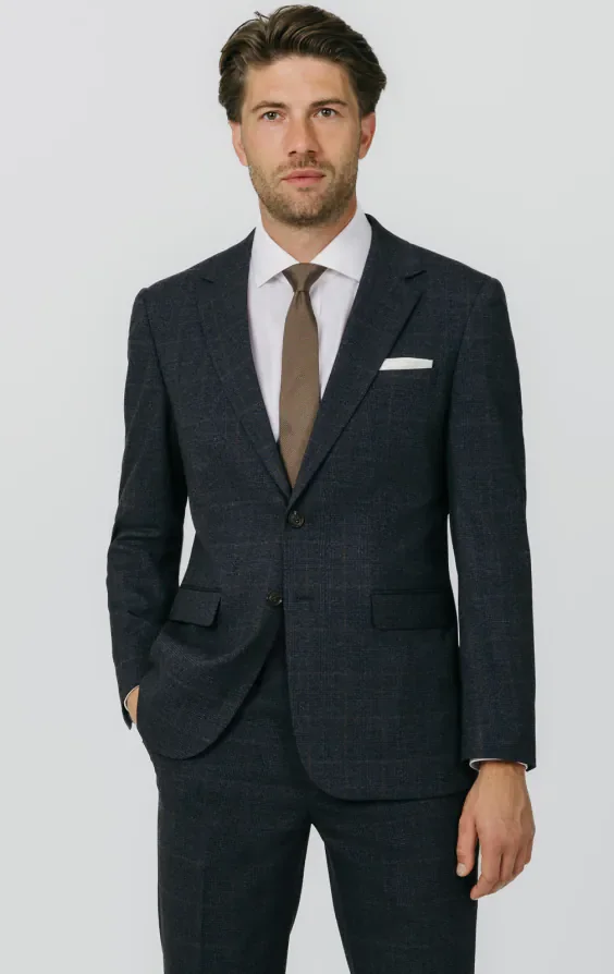 Navy with Rust Check Suit thumbnail 2