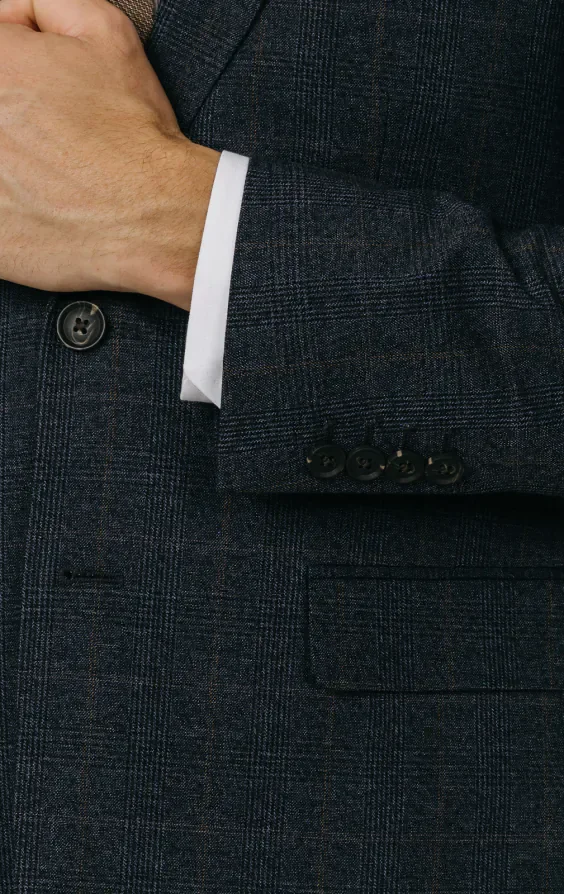 Navy with Rust Check Suit thumbnail 4