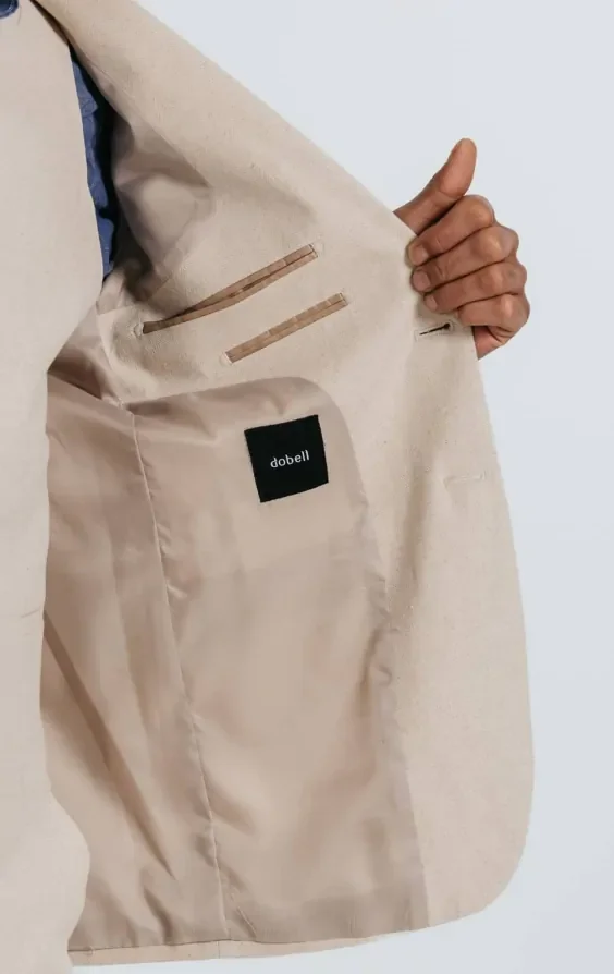 Oatmeal Linen Herringbone 3 Piece Suit thumbnail 7