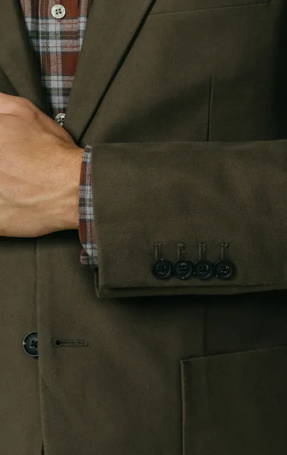 Olive Moleskin Jacket thumbnail 4