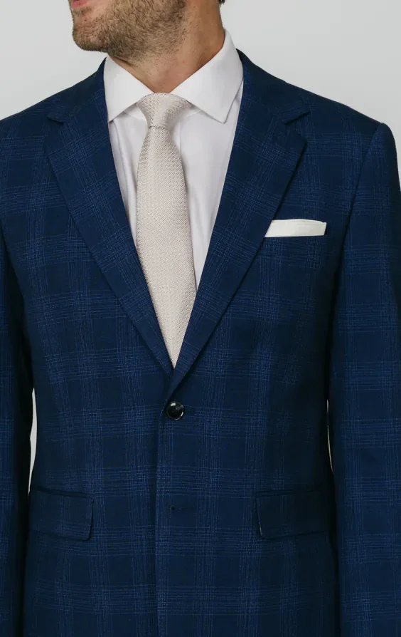 Royal Blue Shadow Check Suit thumbnail 5