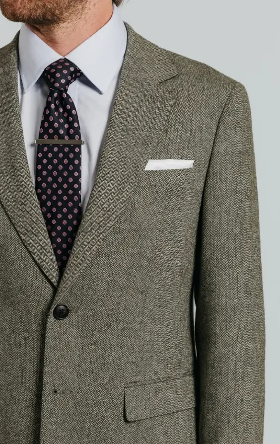 Sage Green Herringbone Tweed Suit thumbnail 7