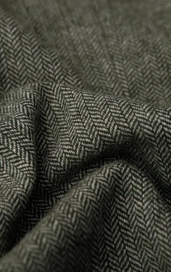 Sage Green Herringbone Tweed Waistcoat thumbnail 5