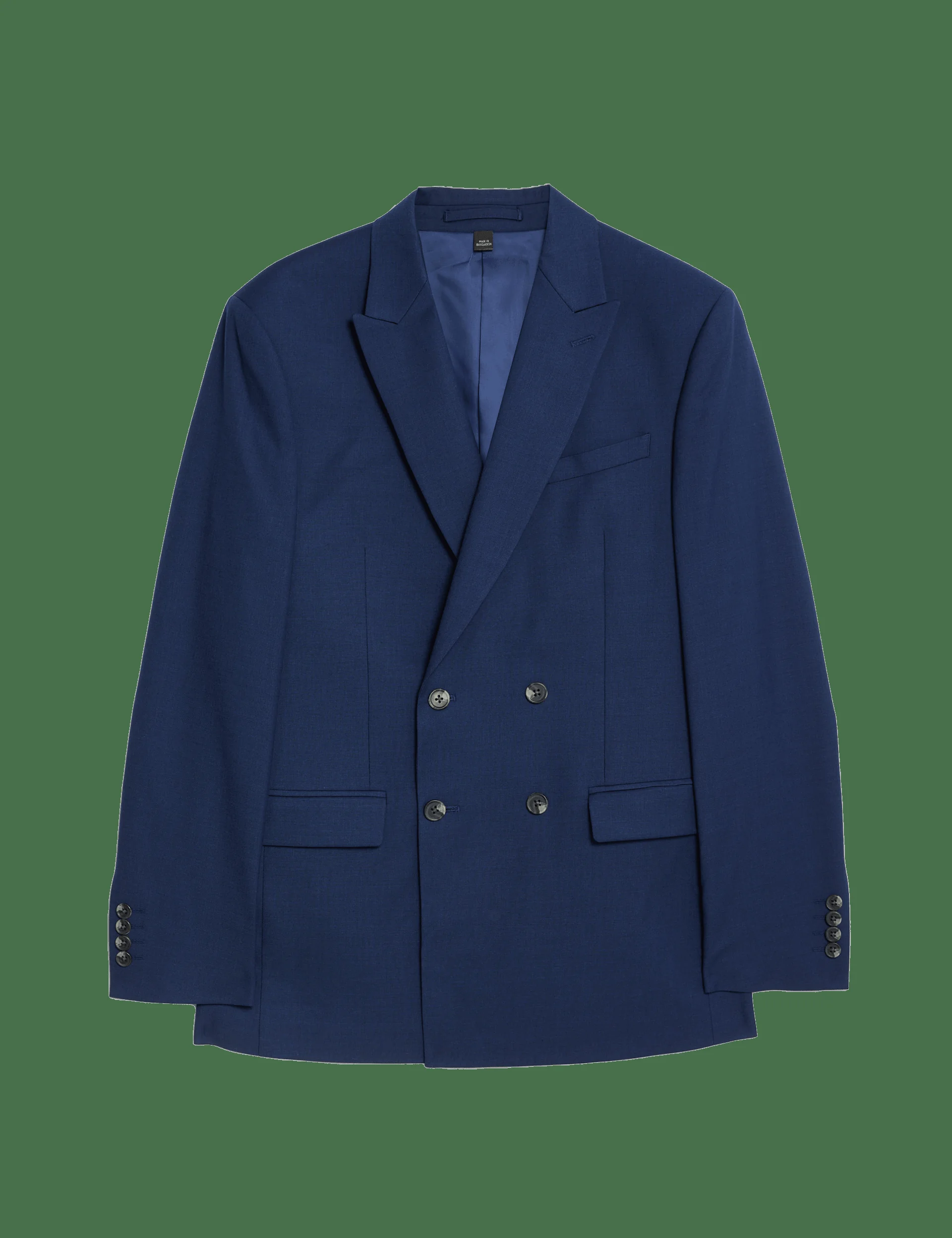 Slim Fit Double Breasted Jacket with Stretch thumbnail 2