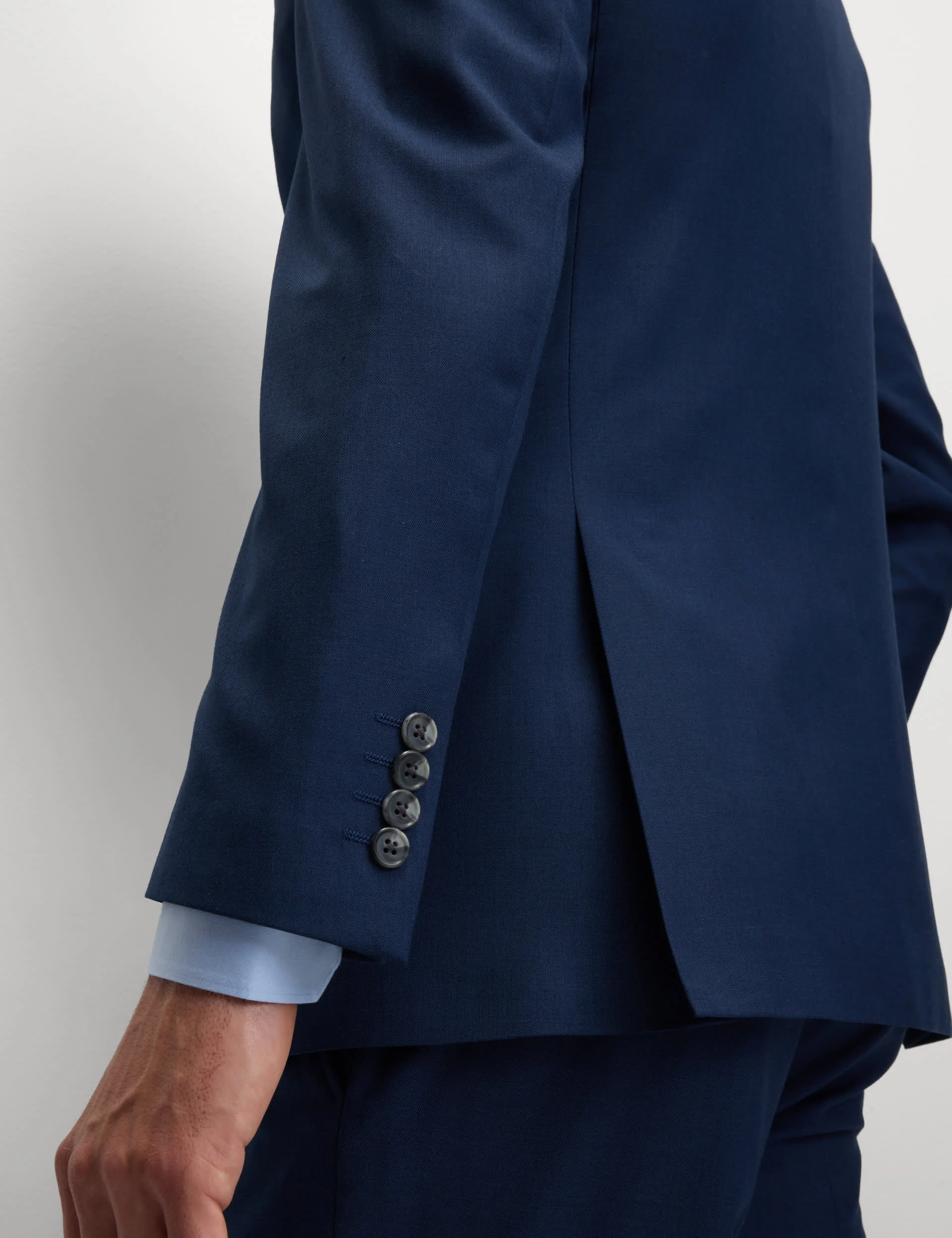 Slim Fit Double Breasted Jacket with Stretch thumbnail 4