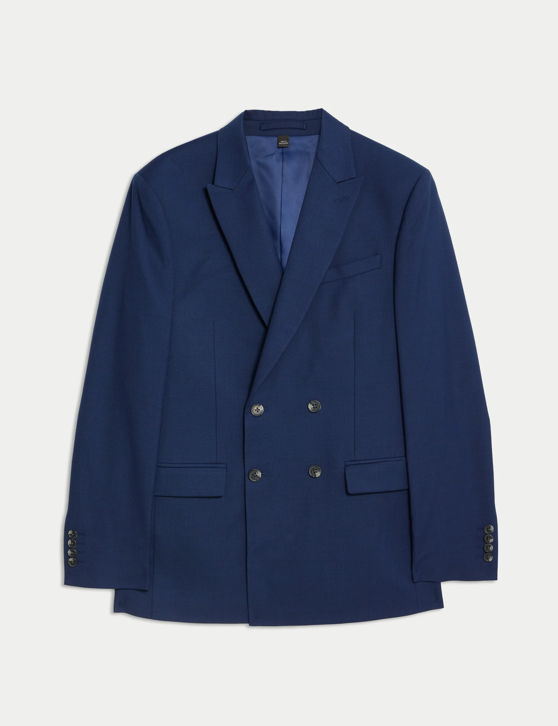 Slim Fit Double Breasted Jacket with Stretch thumbnail 9