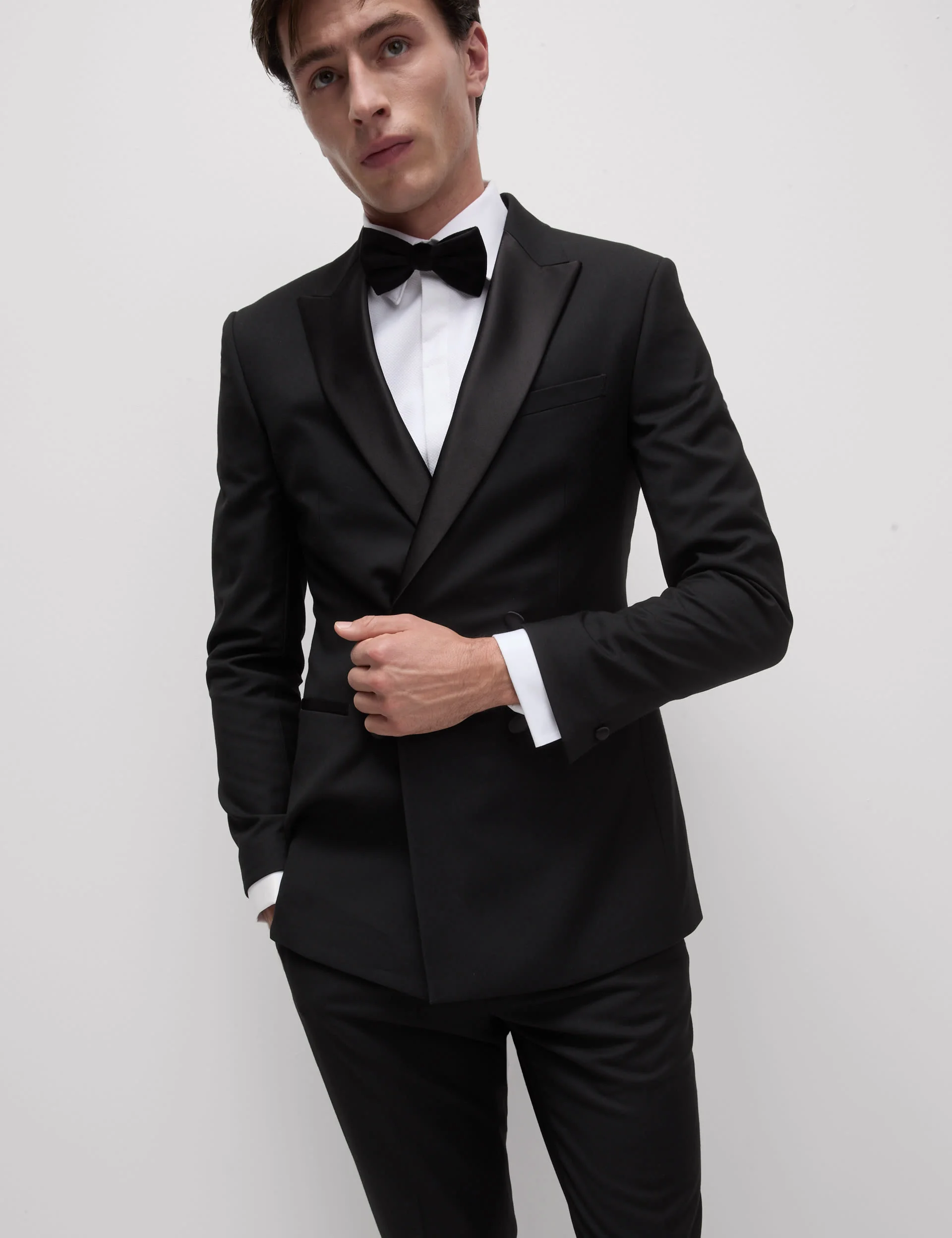 Slim Fit Double Breasted Tuxedo Jacket thumbnail 7