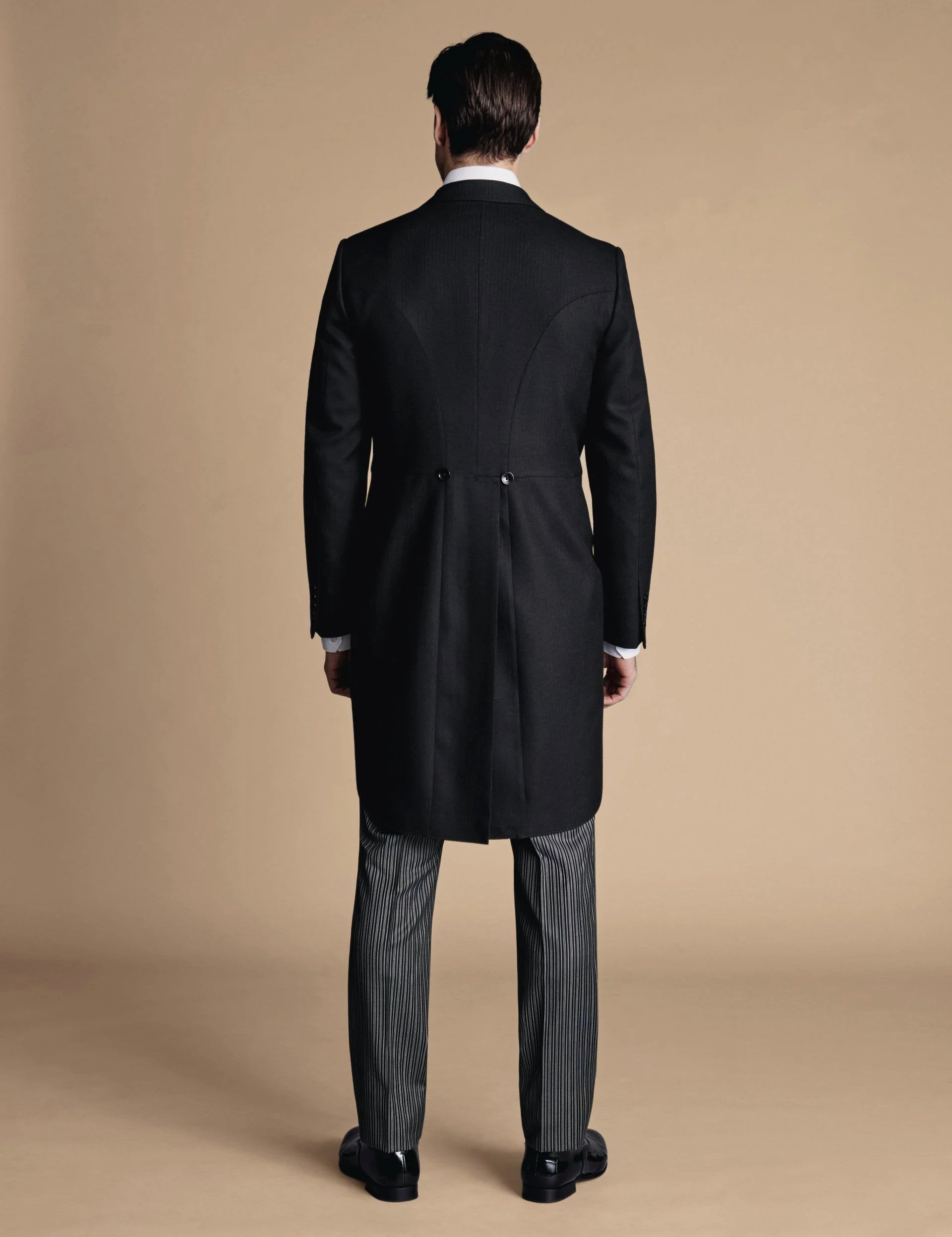 Slim Fit Herringbone Morning Suit Tailcoat thumbnail 5