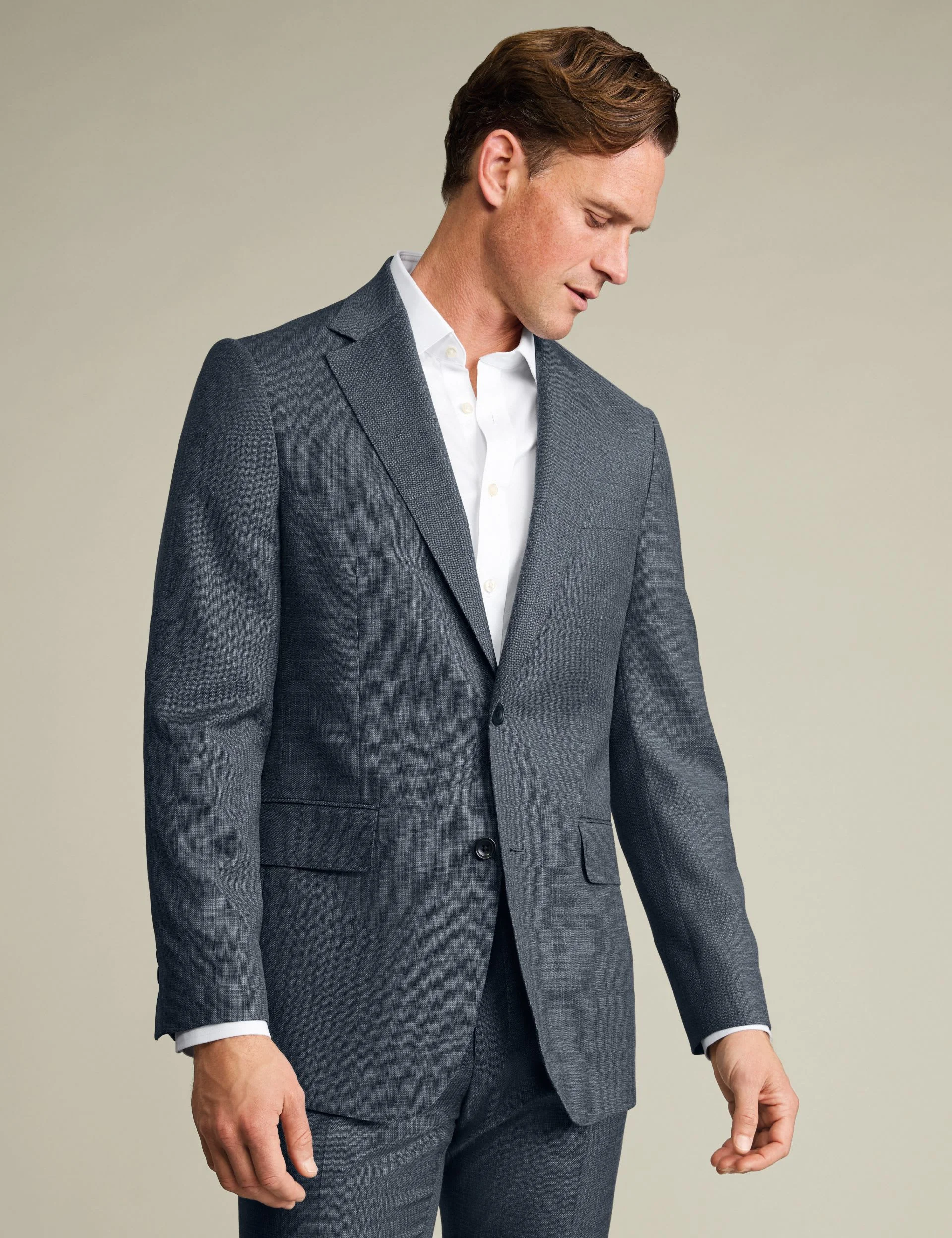Slim Fit Italian Wool Suit Jacket thumbnail 2