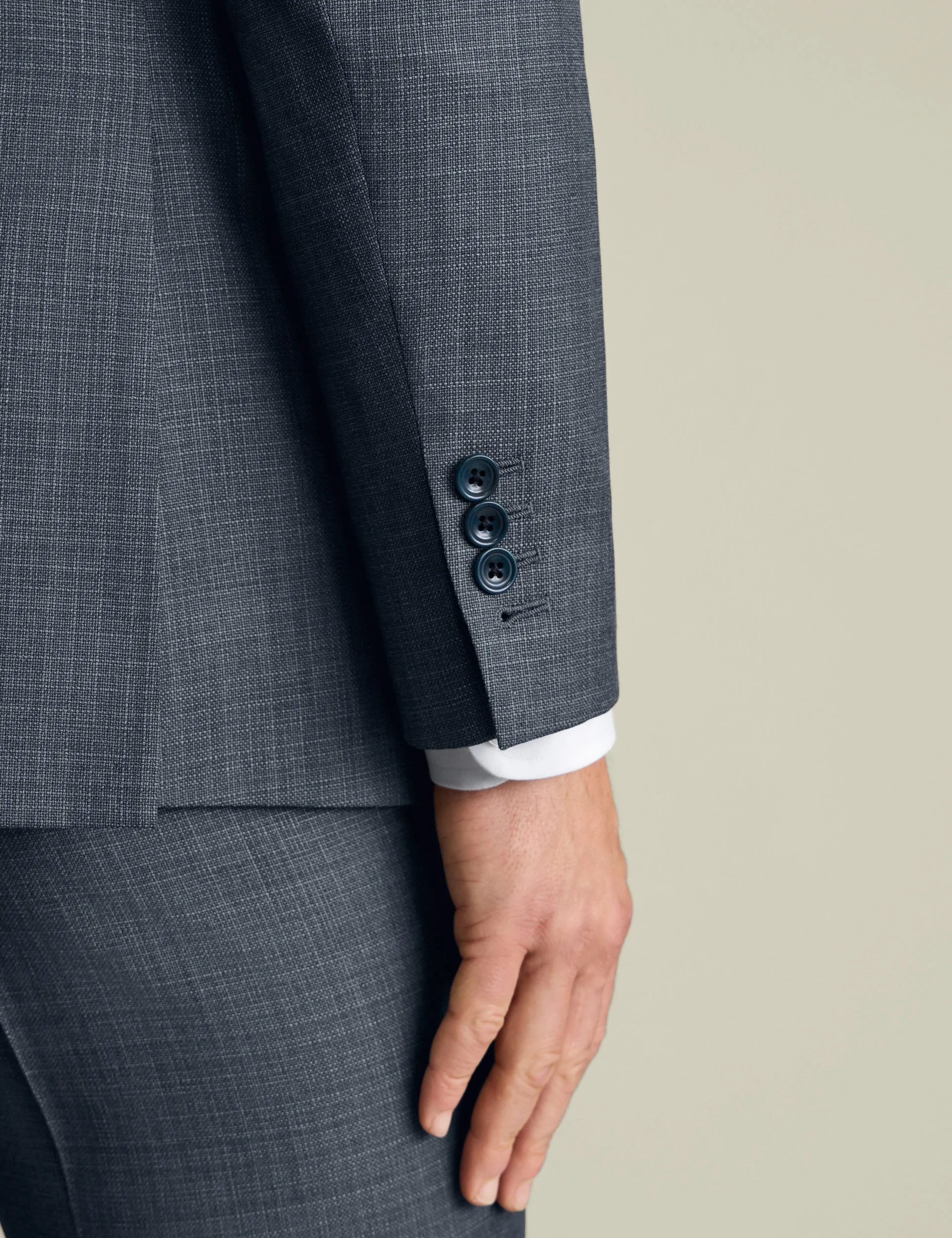 Slim Fit Italian Wool Suit Jacket thumbnail 4