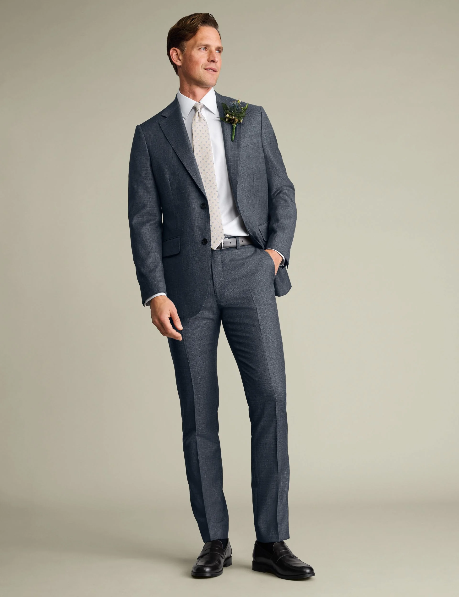 Slim Fit Italian Wool Suit Jacket thumbnail 6