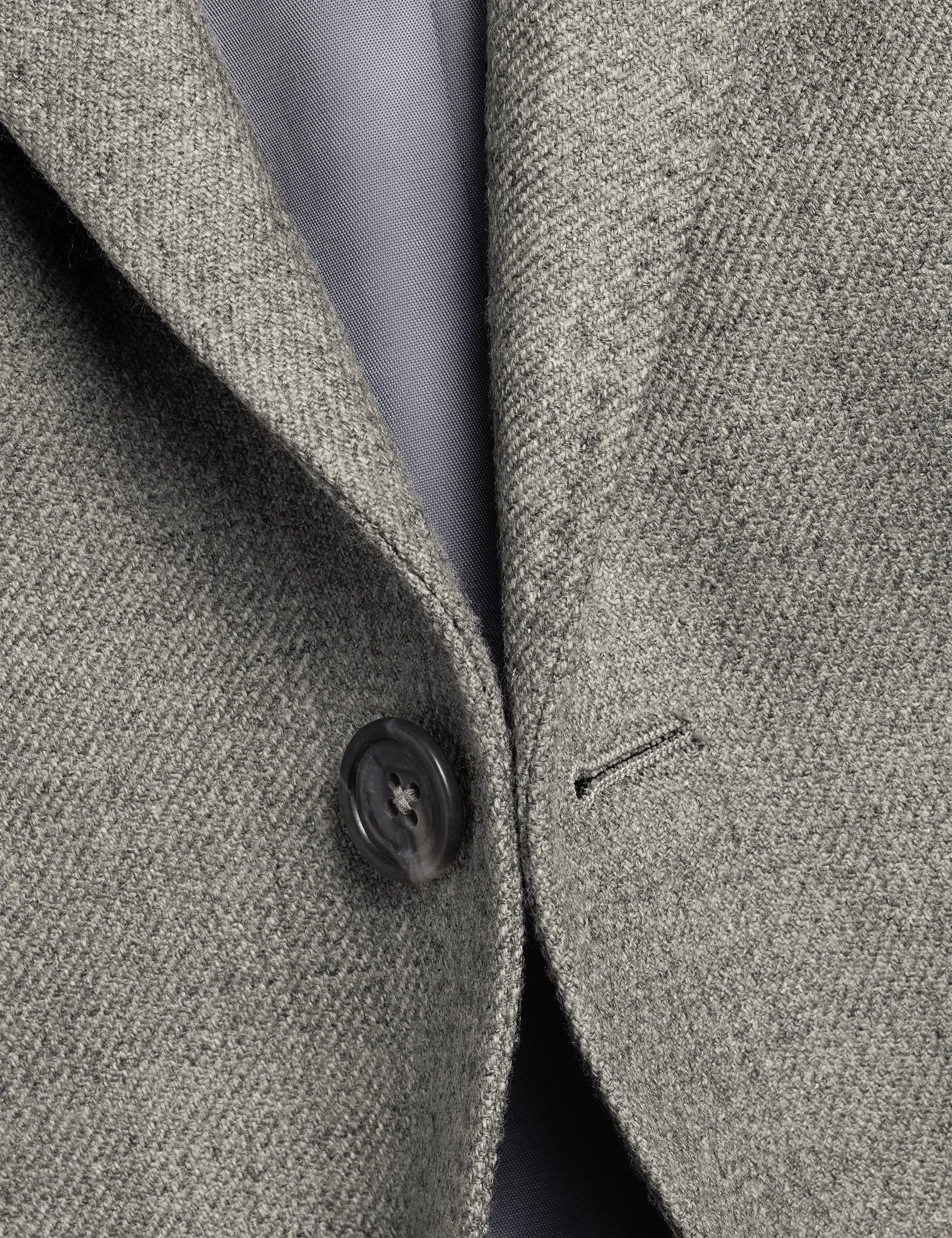 Slim Fit Pure Wool Twill Textured Jacket thumbnail 3