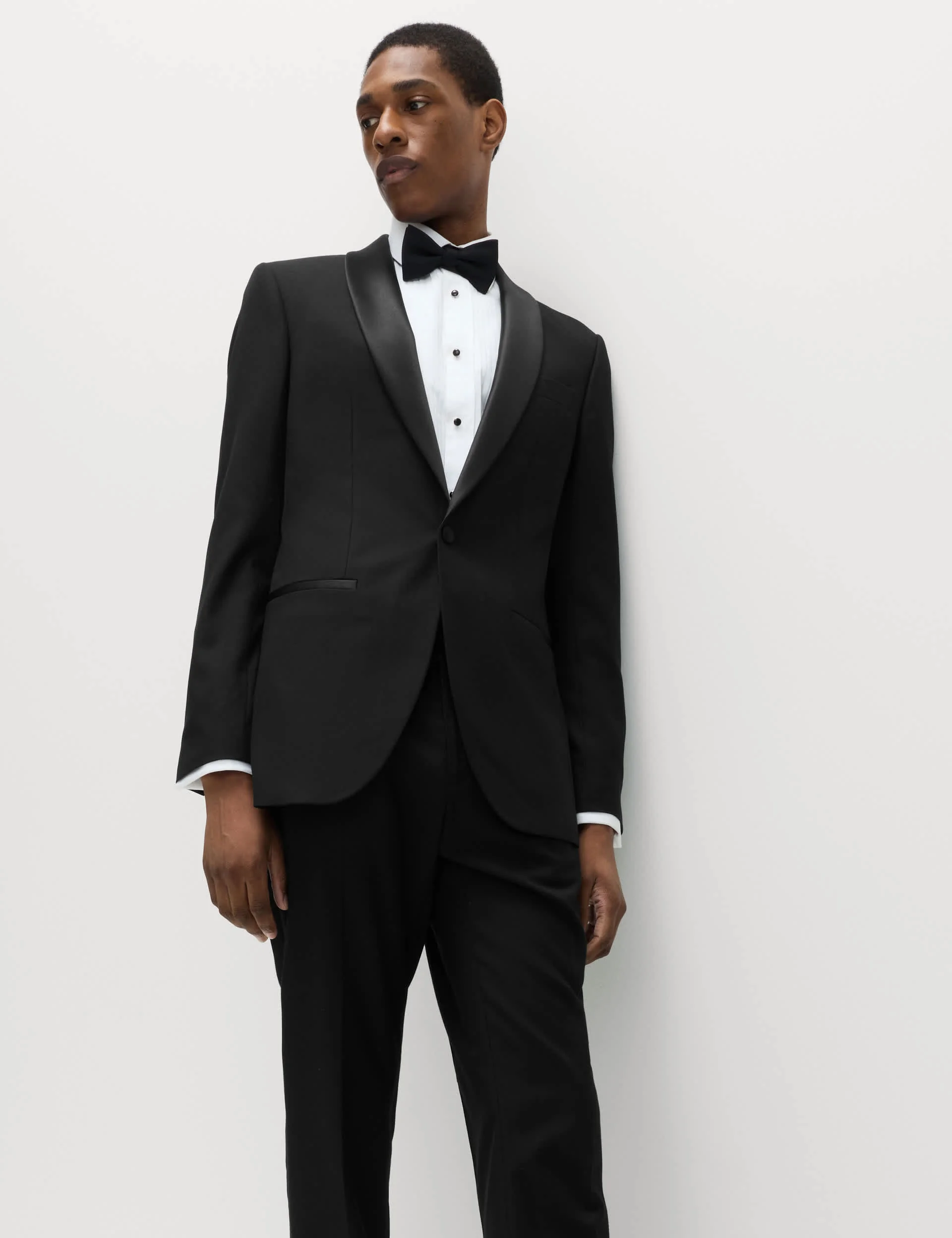 Slim Fit Shawl Collar Stretch Tuxedo Jacket thumbnail 6