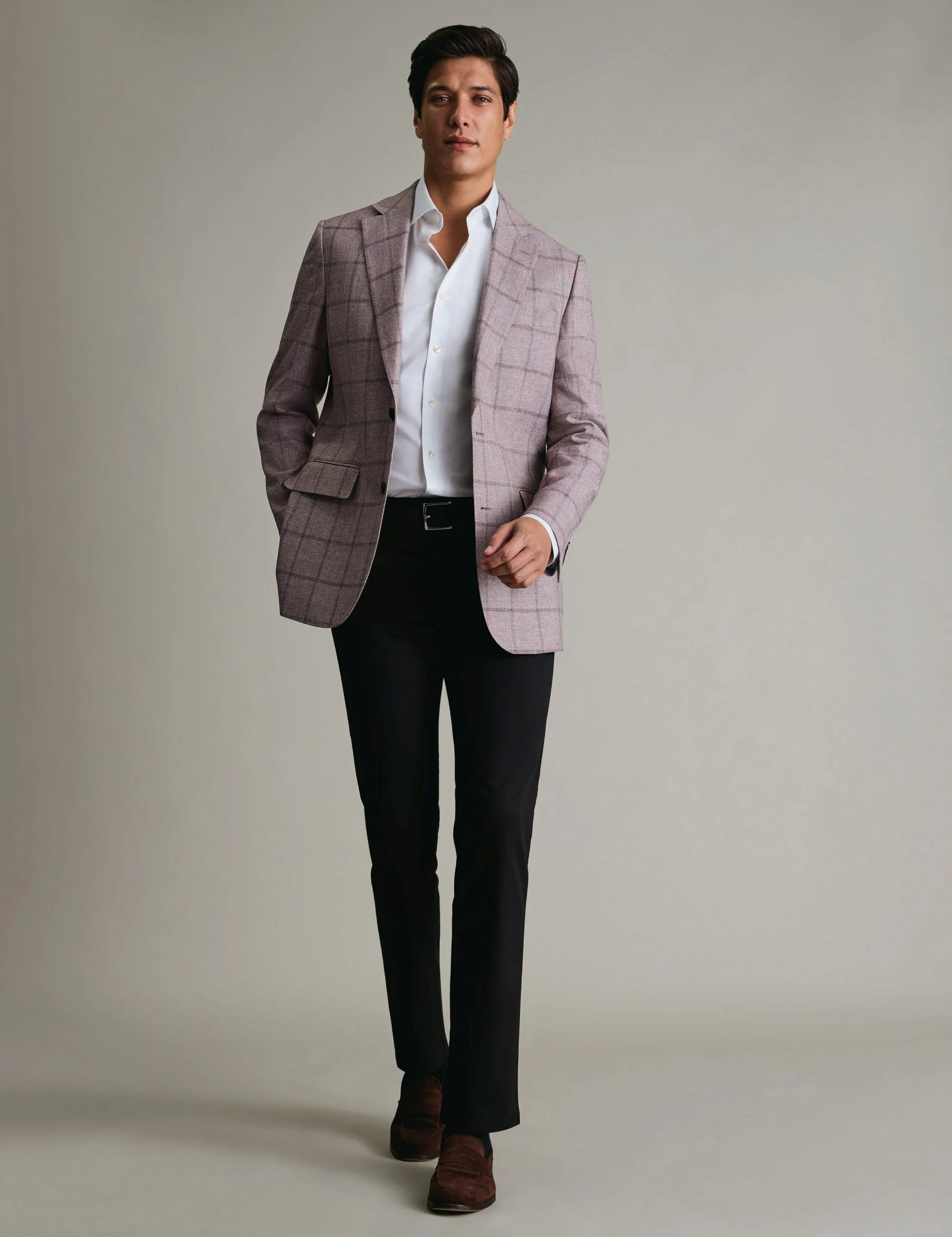Slim Fit Wool Blend Check Suit Jacket thumbnail 5