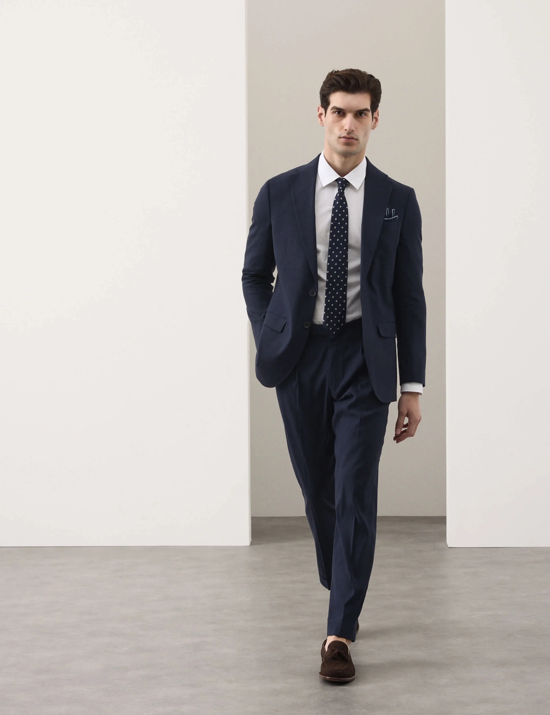 Tailored Fit Italian Performance Linen Blend Suit Jacket thumbnail 5