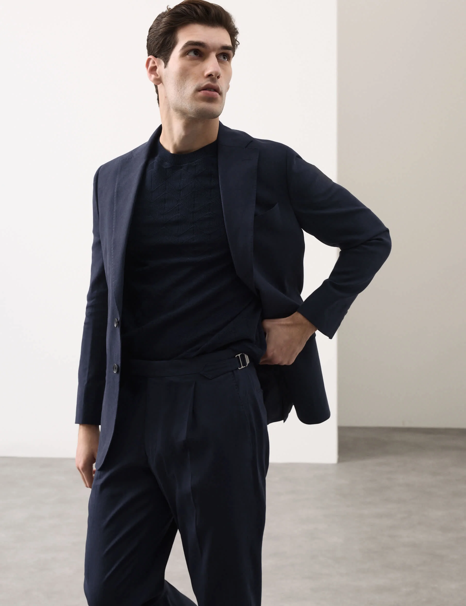 Tailored Fit Italian Performance Linen Blend Suit Jacket thumbnail 6