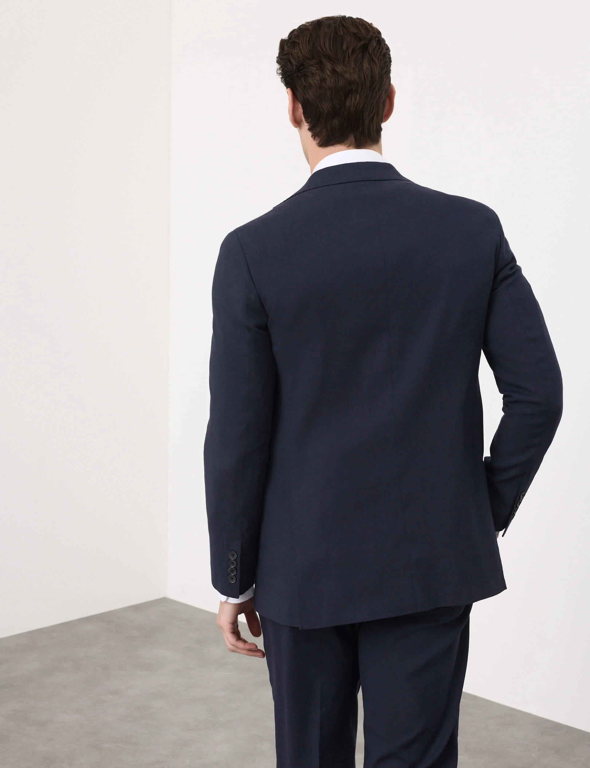 Tailored Fit Italian Performance Linen Blend Suit Jacket thumbnail 8