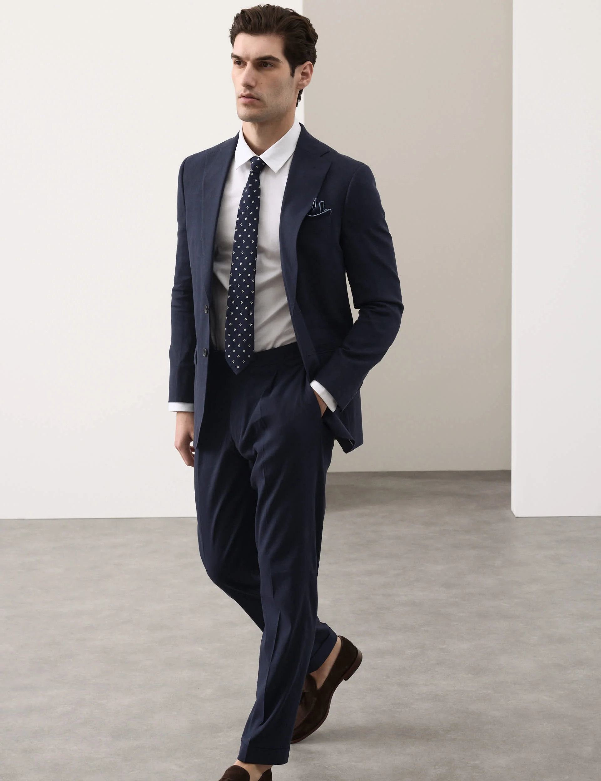 Tailored Fit Italian Performance Linen Blend Suit Jacket thumbnail 9